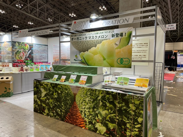 IGMのブース画像。オーガニックマスクメロン新登場