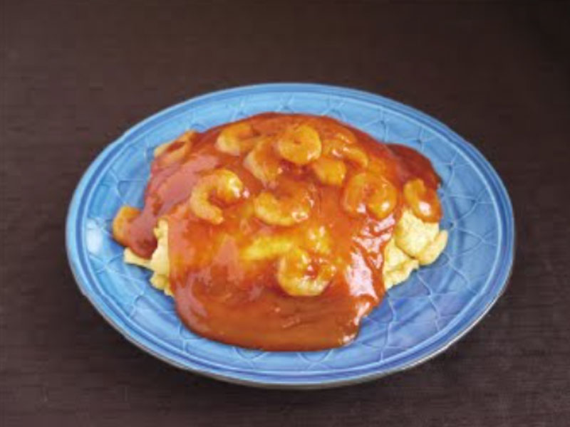 えび玉の天津飯の完成イメージ