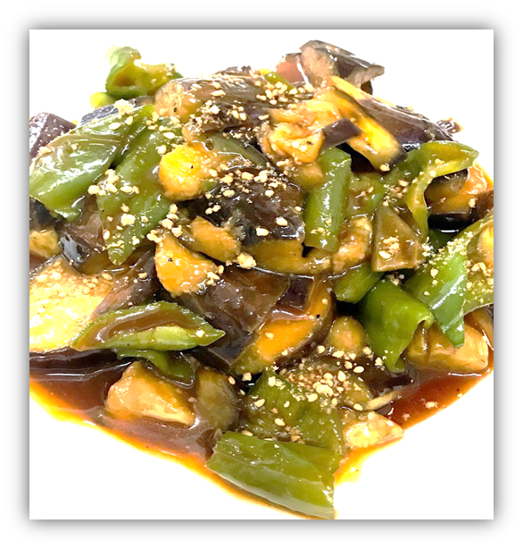 ナスとピーマンの”鍋しぎ“風の完成イメージ