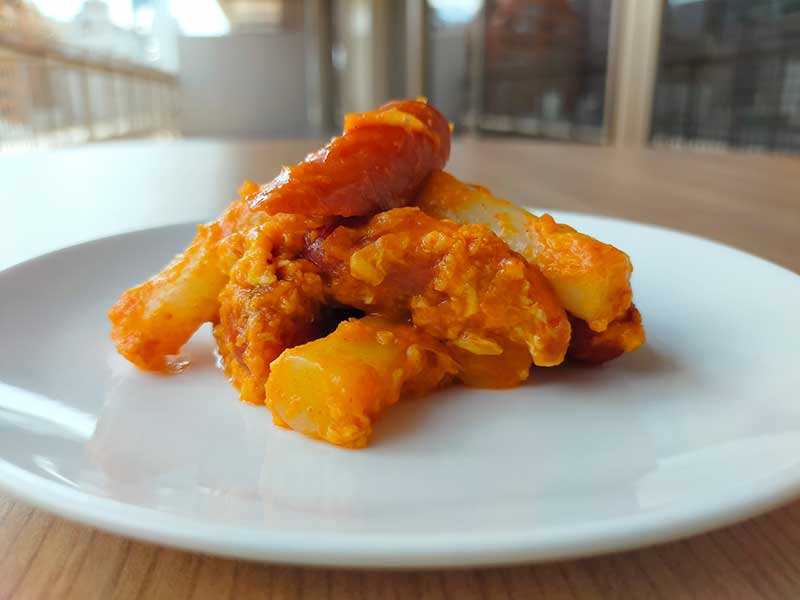 煮込みトッポギの玉子とじの完成イメージ