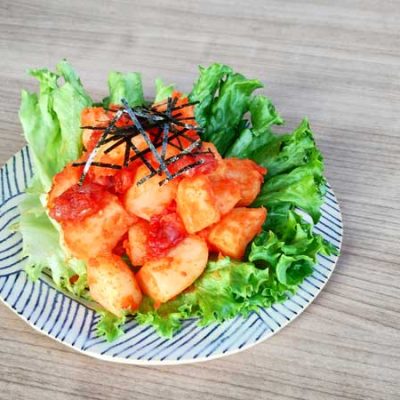 チャンジャのピリ辛ポテトサラダ