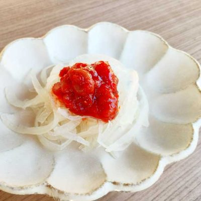 チャンジャのしゃきしゃき玉ねぎサラダ