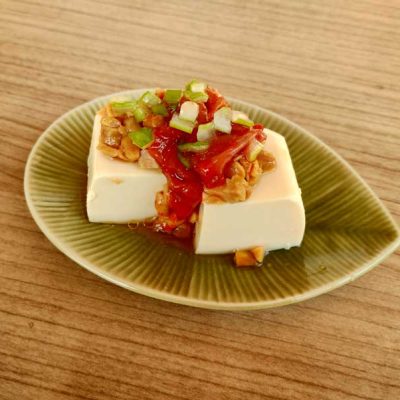 チャンジャの納豆冷奴