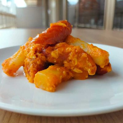 煮込みトッポギの玉子とじ