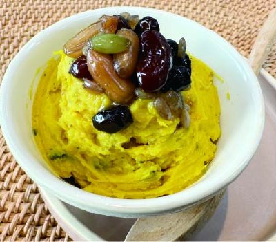 韓国煮豆のかぼちゃサラダ