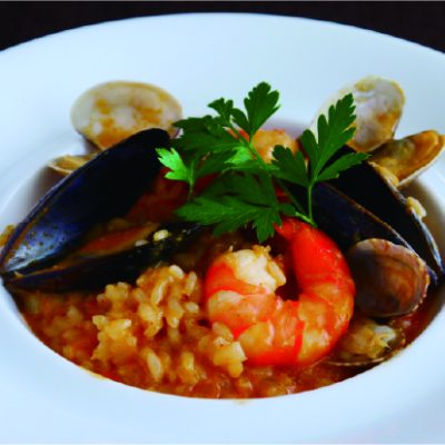 魚介と豆乳のリゾット